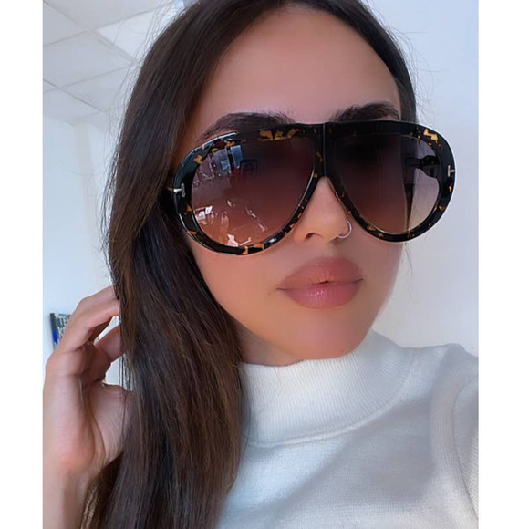 NEW Tom Ford Troy FT0836 Aviator Sunglasses in Tortoise - Picture 1 of 7